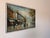 Beautiful vintage oil on canvas depicting a charming Parisian street scene. Signed by Burnett, this impressionist-style...