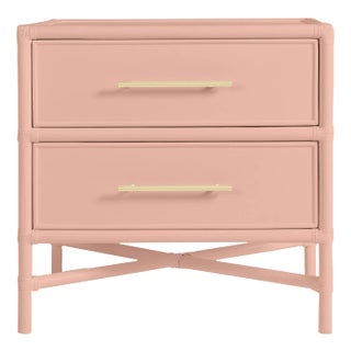 David Francis Furniture for Chairish Verona Two-Drawer Nightstand, Chippendale Rosetone For Sale