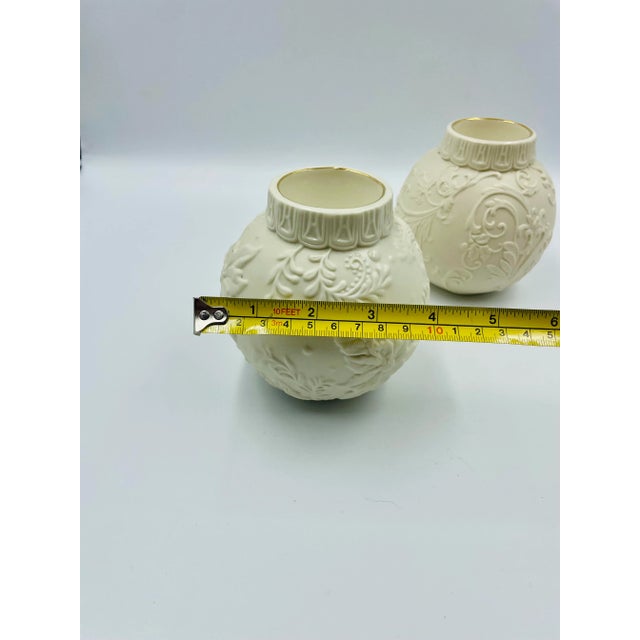 Vintage Lenox Ornamental Glow Votive Holders - Set of 2 For Sale - Image 10 of 12