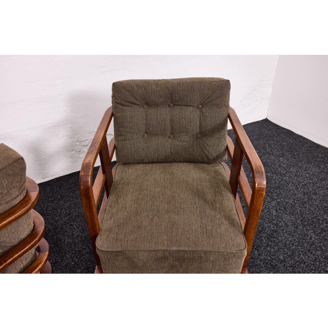 Art Deco Black Walnut Armchairs by Lajos Kozma for Budapest Werkstatten, 1930s, Set of 2 For Sale - Image 10 of 18