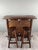 20th Century Rustic Carved Wooden Bar with Stools and Wine Chest, Set of 4 For Sale - Image 4 of 13