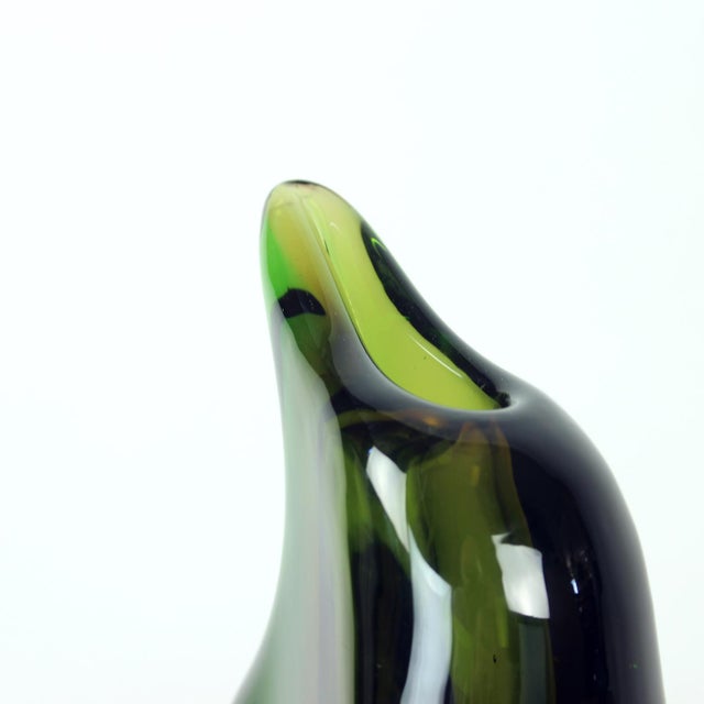 Sculptural Art Glass Vase by Mstišov Glassworks, Former Czechoslovakia, 1960s For Sale - Image 9 of 11