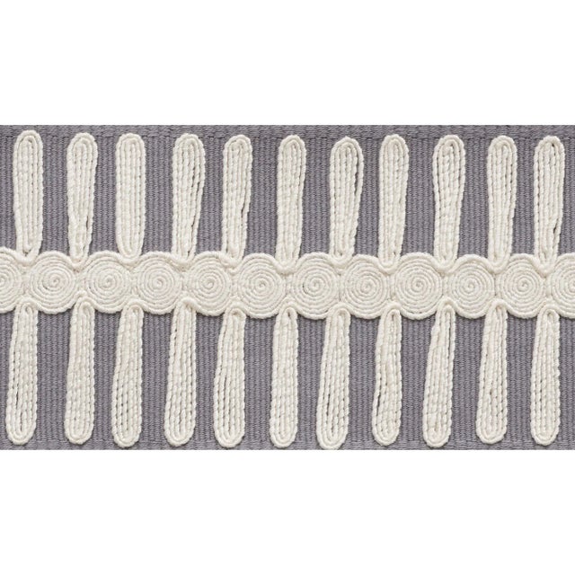 Contemporary Schumacher Castille Tape Trim in Grey For Sale - Image 3 of 3