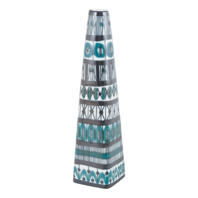 20th Century Conical Alfa Vase in Faience by Upsala Ekeby / Karlskrona For Sale