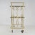 Mid-Century Modern Brass Drinks Cart With Decorative Scroll Work For Sale - Image 3 of 9