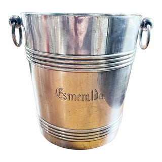 1950s Christofle Silver Plated Champagne Bucket From the Esmeralda Paris For Sale