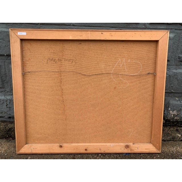 1964 Framed Signed Textural Abstract Painting For Sale - Image 11 of 11