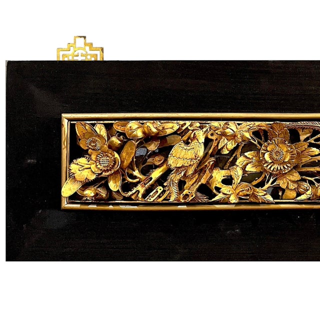 This beautiful Chinese gilt wood wood carving Features a hand-carved highly detailed and intricate three dimensional...