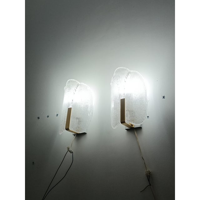 Wall Sconces attributed to Carl Fagerlund for Orrefors, 1970s, Set of 2 For Sale - Image 11 of 15