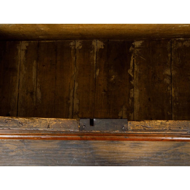 Italian 18th Century Walnut Coffer with Lift Top, Marquetry and Bracket Feet For Sale - Image 12 of 12