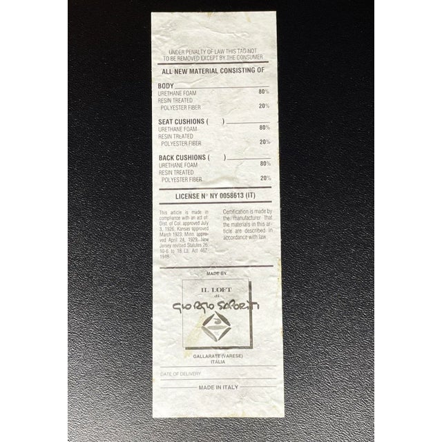 Vintage Chair & Ottoman Made in Italy by Giorgio Saporiti For Sale - Image 12 of 12