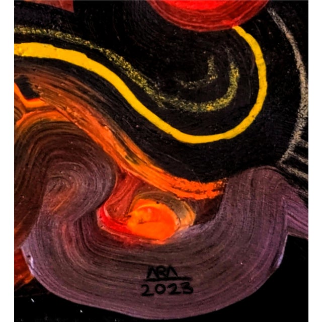 Ara Deinde Sailor's Delight, Sailor's Warning, 2023 Acrylic and oil pastel on canvas 16 x 18 x 1 in Unique work Includes a...