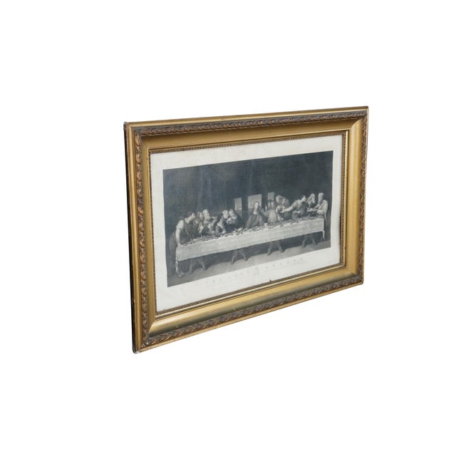 Realism Antique Archibald L. Dick Leonardo Da Vinci Last Supper Engraving 49" For Sale - Image 3 of 18