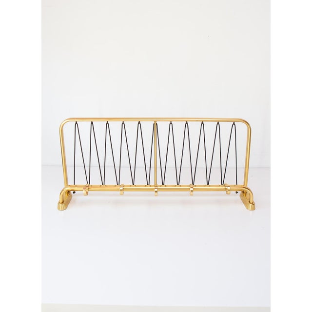 Vintage Wall Coat Rack in Gilt Aluminium, 1950s For Sale - Image 4 of 7
