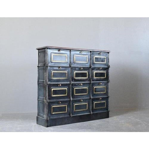 Metal Strafor Clapets Industrial Cabinet by Wolf Netter and Jacobi, 1910 For Sale - Image 7 of 13