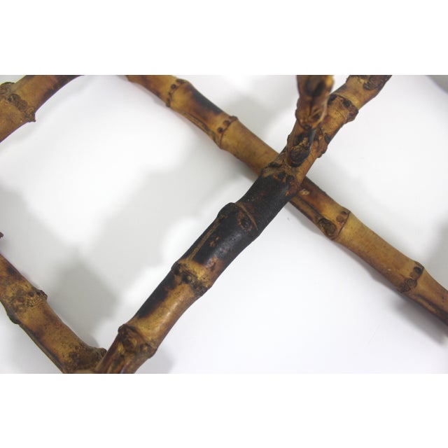 Early 20th Century Burnt Bamboo Accordion Wall Rack Hooks French Coat Hook Victorian For Sale - Image 13 of 14