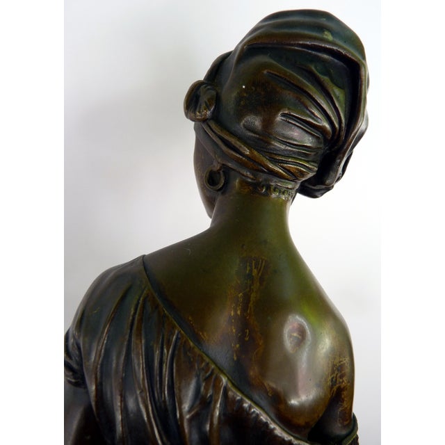 Metal 19th-Century French Orientalist Bronze Sculpture of a Nubian Water Carrier by Charles Cumberworth For Sale - Image 7 of 11