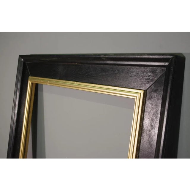 Decorative frame in black and gold fir wood, 1990/2000s