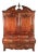 1750 Dutch Plum Pudding Mahogany Linen Press For Sale