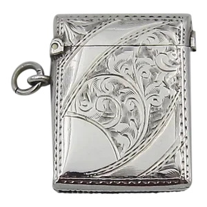1901 Sterling Silver Vesta Match Safe by Arthur Cook of Birmingham