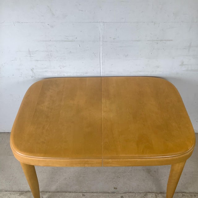 Mid-Century Modern Vintage Heywood-Wakefield Wheat Extension Dining Table For Sale - Image 3 of 18
