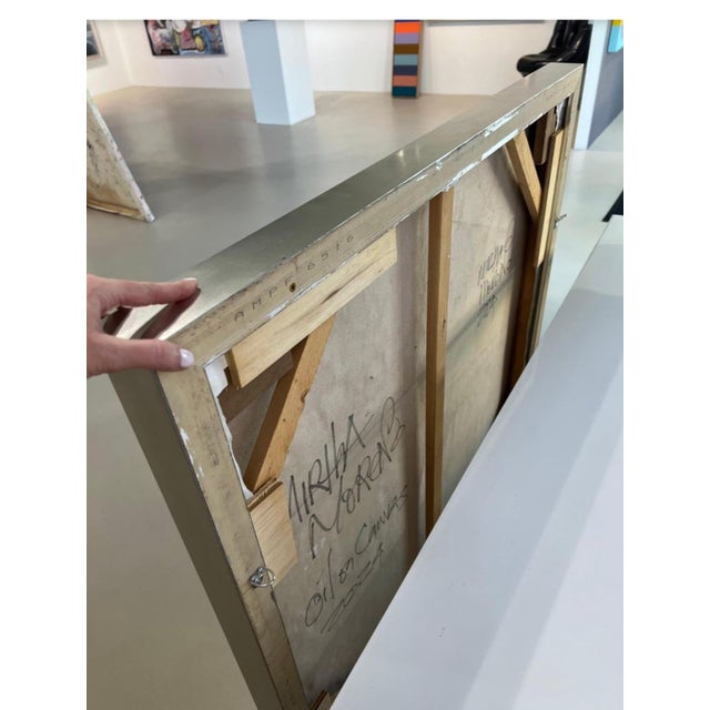 Abstract Oil on Canvas Painting Titled “AbEx Whitewash 1” Framed For Sale - Image 3 of 8