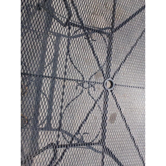 MidCentury Modern Woodard Outdoor Iron 84" Dining Table Chairish