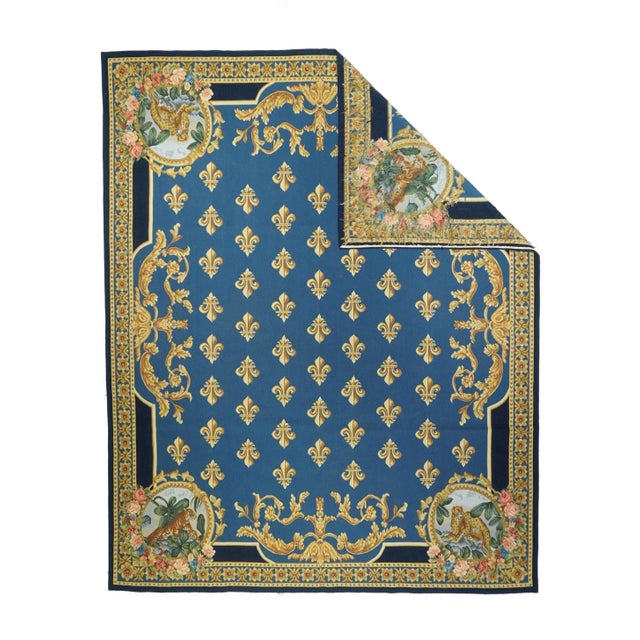 Traditional French Aubusson Design Rug 8'1'' X 10'2'' For Sale - Image 3 of 10