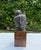 Brown Vintage Asian Bronze Buddha Head on Wood Pedestal For Sale - Image 8 of 12