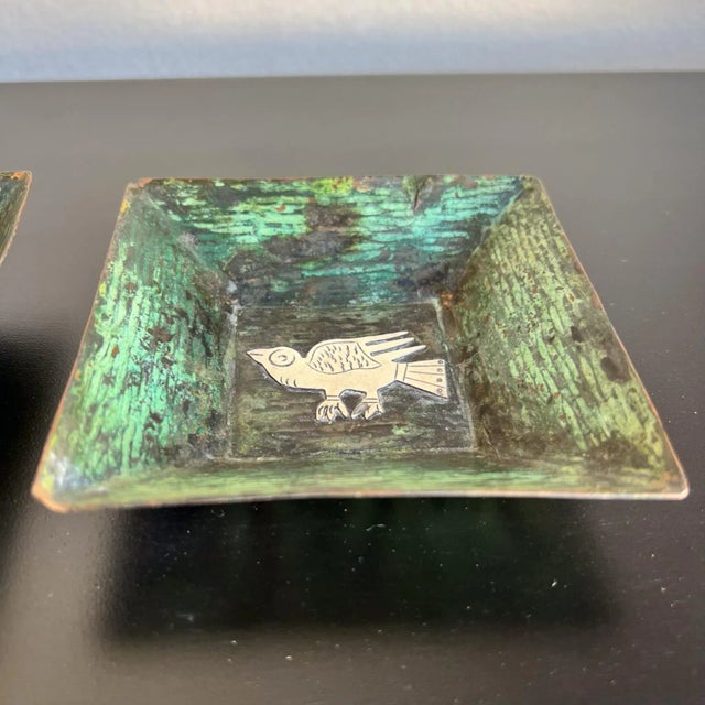 1960s Set of Two Copper Trays by Graziella Laffi, Animal Design, Peru, 1960s For Sale - Image 5 of 9