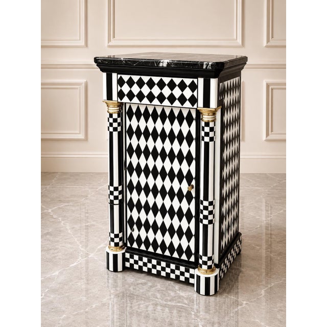 Traditional Hollywood Regency Storage Pedestal For Sale - Image 3 of 4