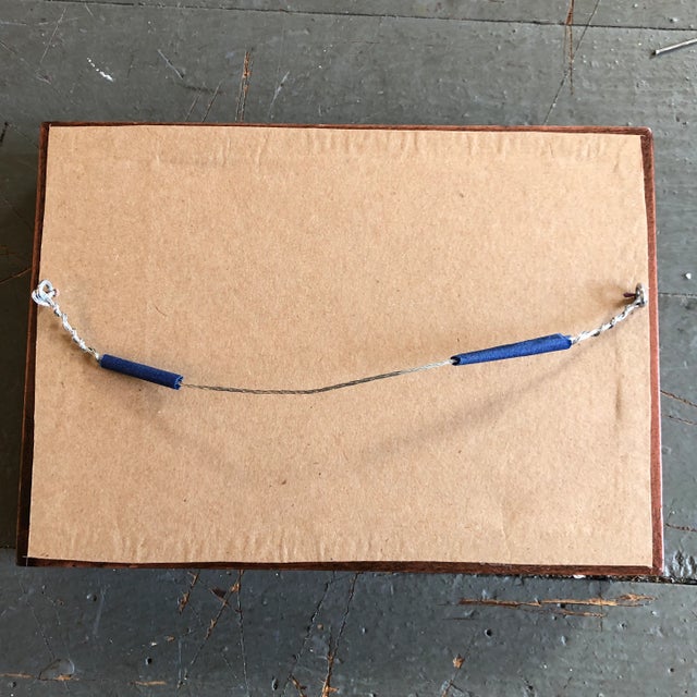 Contemporary Rabbits Small Watercolor Painting Signed Framed For Sale - Image 4 of 5