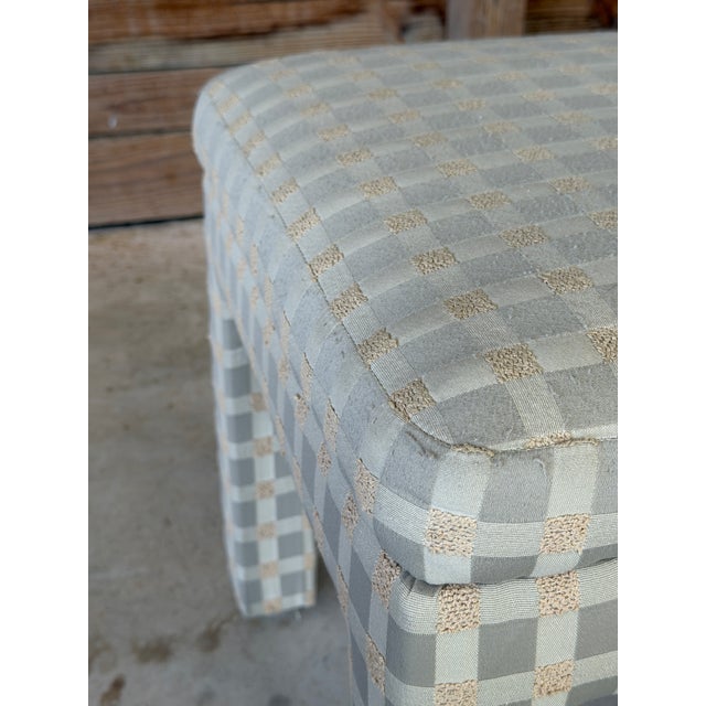 Textile Pair of Vintage Billy Baldwin Attributed Upholstered Parsons Ottomans For Sale - Image 7 of 12