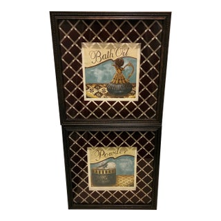 Vintage Sign of the Times Bath Oil and Powder Set Reproduction - Set of 2 For Sale