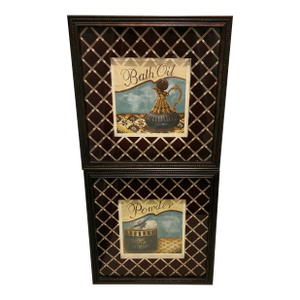 Vintage Sign of the Times Bath Oil and Powder Set Reproduction - Set of 2