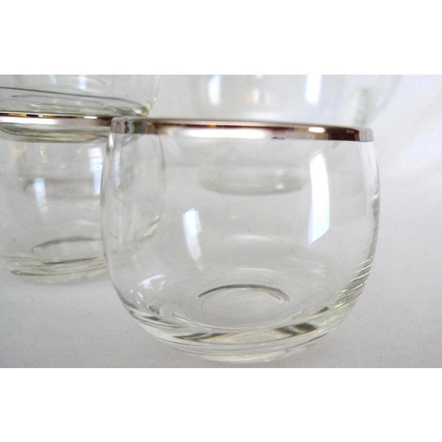 Mid-20th Century Modern Silver Banded Glass Barware, Dorothy Thorpe Company - Set of 8 Pieces For Sale In San Francisco - Image 6 of 8