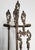 Italian Italian Die-Cast Brass 5-Piece Fireplace Tool Set For Sale - Image 3 of 7