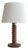 French Wood + Metal Table Lamp Attributed to Charles Dudouyt, 1950s For Sale