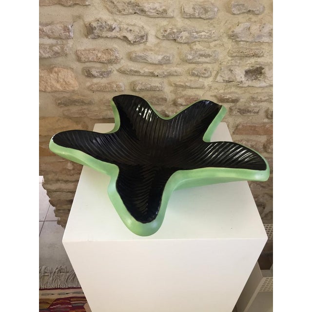Xxl cup representing a starfish, , made at the end of the 1950s by the elchinger ceramic manufacture located in france...