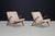 Gold Sculptural Oak Lounge Chairs, Europe, 1960s, Set of 2 For Sale - Image 8 of 14