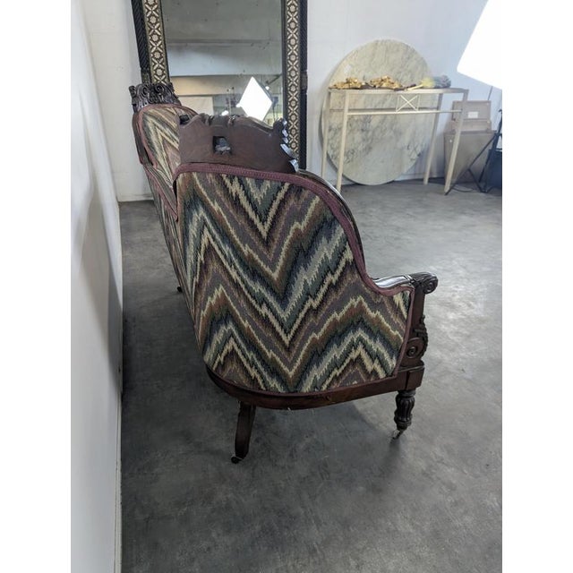 Louis Philippe Style Loveseat in Mahogany For Sale - Image 4 of 8