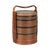 Vintage Chinese Rattan Wedding Basket with Carved Handle and Nested Containers For Sale - Image 10 of 18