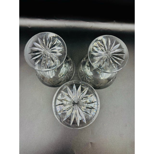 Glass Mid 20th Century Waterford Crystal Ashling Champagne/Tall Sherbet - Set of 3 For Sale - Image 7 of 11