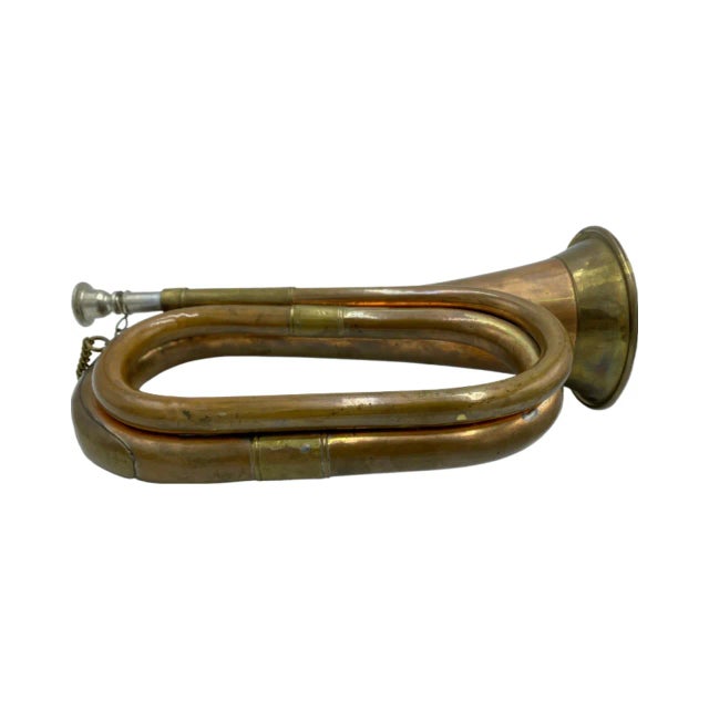 Antique Fox Hunt Horn Bugle Equestrian Brass Instrument Chairish