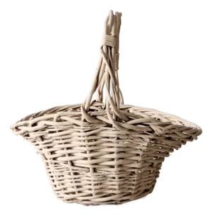 Vintage Large Painted Wicker Basket