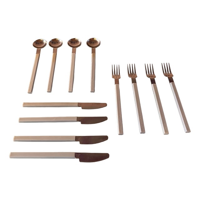 Air France Concorde Cutlery Service by Raymond Loewy, 1970s, Set of 12 For Sale