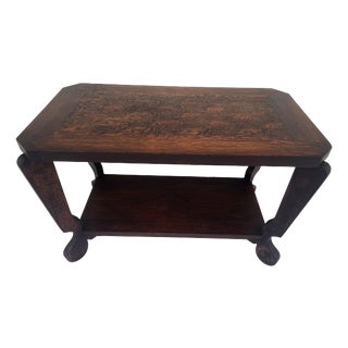 Art Deco Style Side Table in Natural Oak, 1950s For Sale