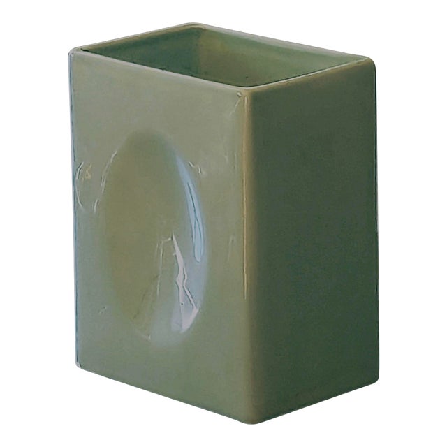90's Styled After Haeger Minimalist Rectangular Vase For Sale