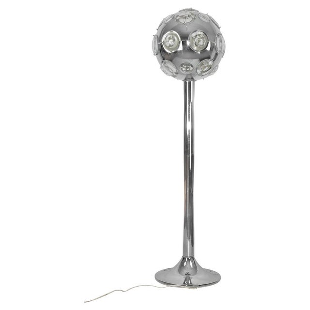 Silver Floor Lamp by Oscar Torlasco, 1970s For Sale - Image 8 of 8