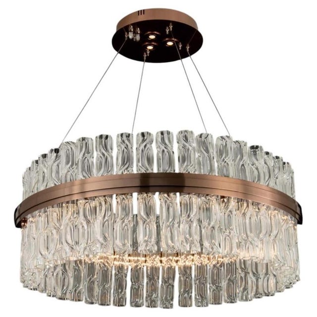 Metal Collection Eris Chandelier in Metal and Glass by Jago For Sale - Image 7 of 7